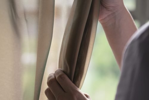 Blackout and sheer curtain installations